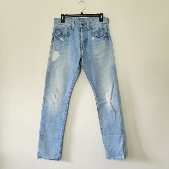 G-Star Raw 3301 Tapered Light Wash Destroy Jeans - Picture 1 of 12